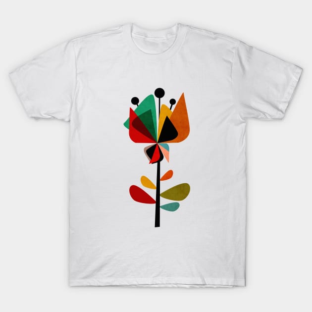 Mid Century Flower 5 T-Shirt by Dream Print Designs